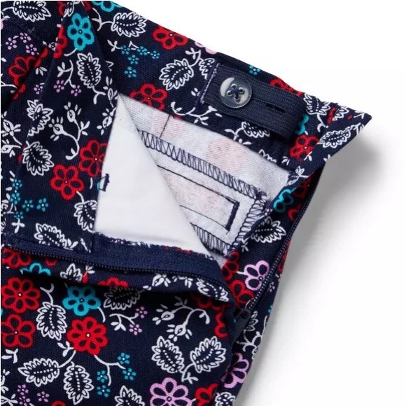Janie and Jack Merchant Marine Floral Canvas Adjustable Waist Shorts Size 2T - Picture 3 of 11